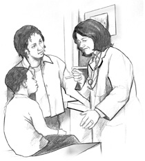 врач осматривает ребёнка на дому