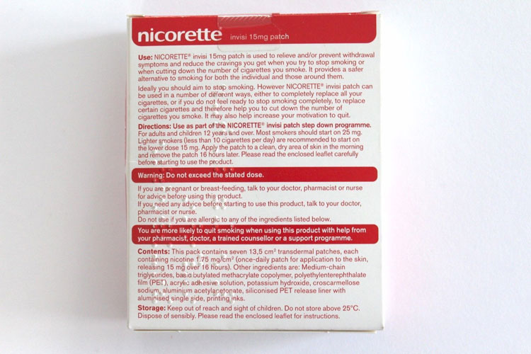 Фармакологическое действие никотинового пластыря