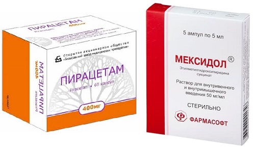 Мексидол и Пирацетам - лекарства, действие которых направлено на улучшение мозгового кровообращения и активизацию когнитивных процессов