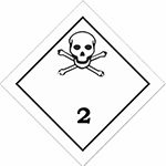 знак класса токсической опасности №2